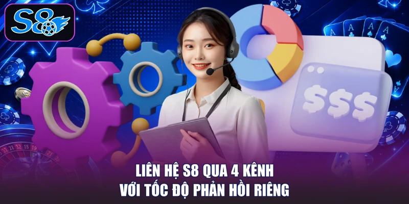 Liên hệ S8 qua 4 kênh với tốc độ phản hồi riêng