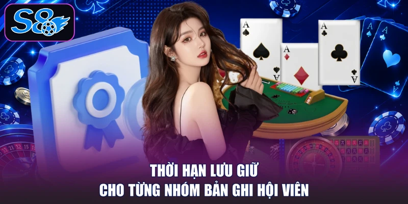 Thời hạn lưu giữ cho từng nhóm bản ghi hội viên